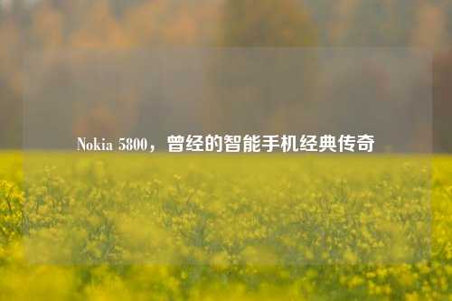 Nokia 5800,曾经的智能手机经典传奇