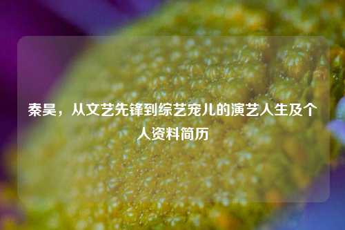 秦昊,从文艺先锋到综艺宠儿的演艺人生及个人资料简历
