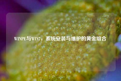 WINPE与WIN7,系统安装与维护的黄金组合